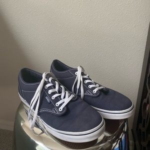 Vans Atwood Low Navy/White Canvas Sneakers, sz 7.5